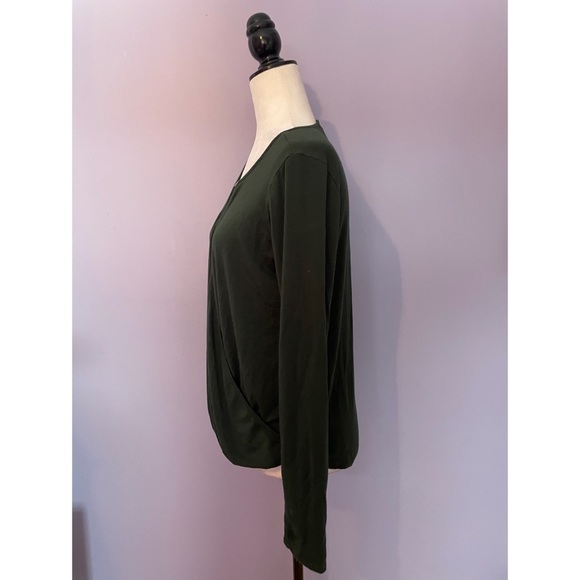 Anthropologie Ella Moss green wrap top - Picture 4 of 5